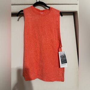 Lululemon All Yours Tank Cloud Wash 4 Orange Red Coral